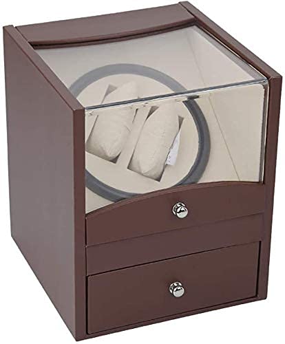 NZVCQVPU Winder Box Winder for Automatic Watches Wooden for 2 Wrist Watches + 2 Storage Case，Jewellery Display Storage Box Atmosphere Winder von NZVCQVPU
