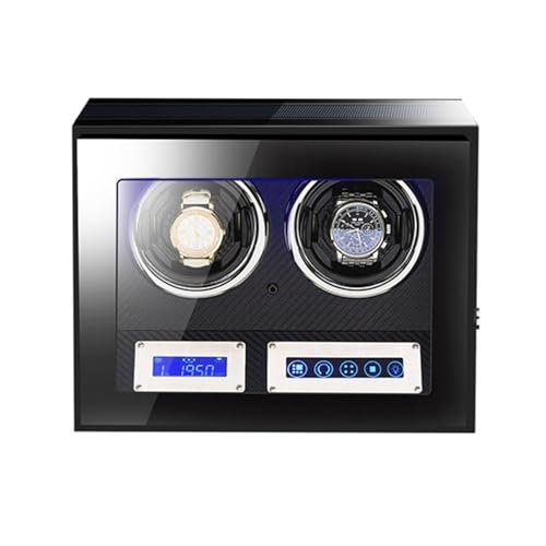NZVCQVPU Winder Winder Automatic Winding Box for 2/3/4/6/9/12 Watches Luxury Mechanical Storage Case with Japanese Motor Remote Control LED Lights LCD Touch Screen(12+0) Atmosphere von NZVCQVPU