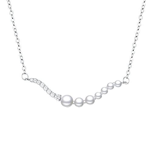 NZVCQVPU Zirkonia für Frauen, Welle 45x3,8 cm Oval Link Chain Lobster Klauenverschluss für ihre Frau von NZVCQVPU