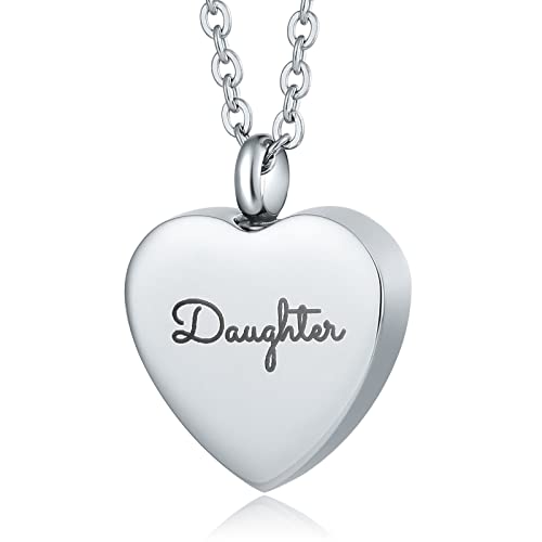 NZVCQVPU for Heart, Memory Necklaces for Loss Loved Ones Steel Memorial Locket for Men Women with Funnel Kit & Bag von NZVCQVPU