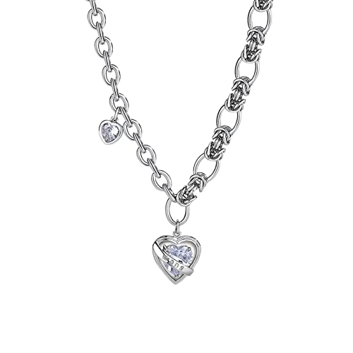 NZVCQVPU helles leuchtendes Liebesanhänger Modetrendy cool übertriebener Trottel Kette Kette Punkstil Frauen Halsketten Halsketten für Frauen von NZVCQVPU