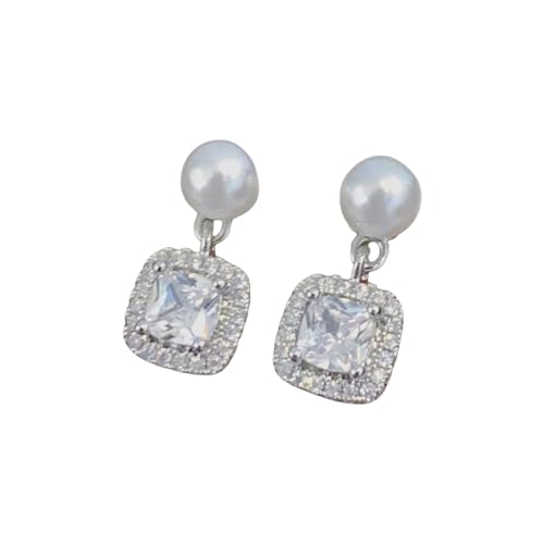 Perlenohrringe, plattiert Silber, 14 Karat Luxusohrringe, das Gesicht schlank und verbessert das Temperament, geeignet für das tägliche Pendeln, Dating und Party von Frauen, vielseitig von NZVCQVPU