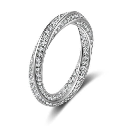 Stil Sterling mit Zirkonring Einfacher Freizeitgeburtstagsfeier Vorschlag Ehering Jubiläum Schmuck Schmuck von NZVCQVPU