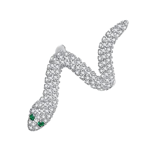 Ttdgyyxw 1 Stück Brilliant Schlange Ohrmanschette für Frauen fein Schmuck Frauen statemnt Ohrringe 3d Schlangenohrclip, von NZVCQVPU