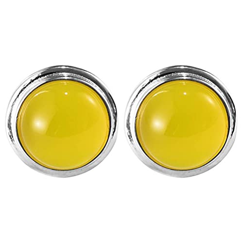 Ttdgyyxw Mode Kreativität Korean einfache Topaz Ohrstudelstee Modeohrringe/Gelb Chalcedon von NZVCQVPU