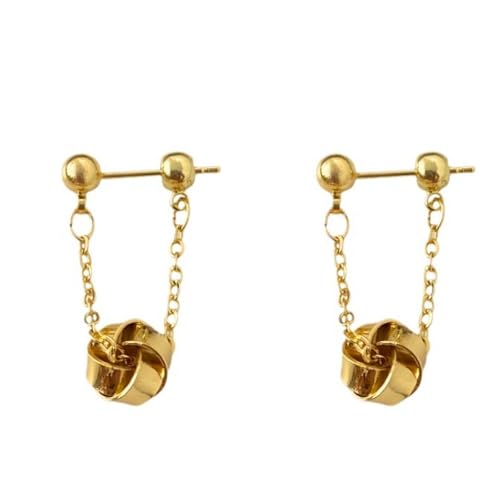 en gewebte Ballohrringe runden kugelförmige hängende Frauen kompakte Ohrschmuck von NZVCQVPU