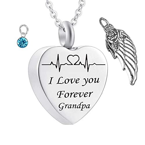 with Birthstone, Steel Birthstone Wing Memorial Locket for Men with Funnel Kit & Bag von NZVCQVPU