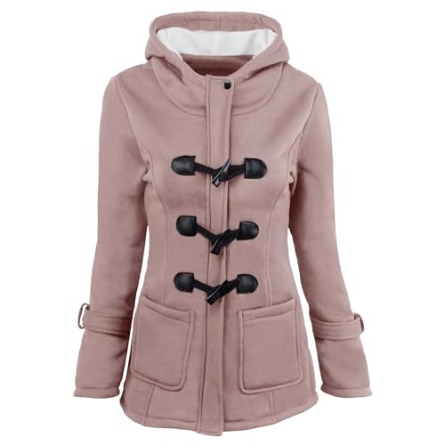 Angebote Des Tages Heute Winterjacke Damen Wintermantel Damen Warme Winterjacke Elegant Kapuzenjacke Gefüttert Fleecejacke Einfarbig Sweatjacke Langarm Übergangsjacke Große Größen Jacke Outwear von NZYIHAO