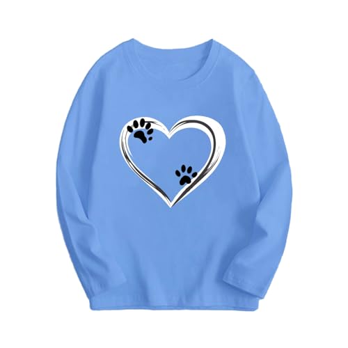 Angebote des Tages Heute Bluse Mädchen Druck Langarmshirt Kinder Casual Tshirt Langarm Tops Rundhalsausschnitt T Shirt Leichte Oberteile Locker T-Shirt Basic Longsleeve Bequem T-Shirts Oberbekleidung von NZYIHAO