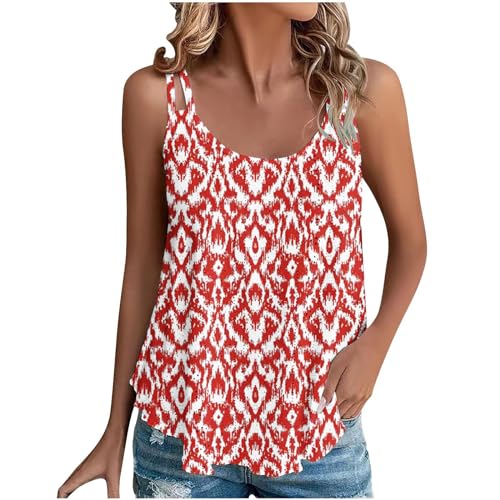 Anzeigen Angebote des Tages Heute Die Discounter Sale Angebote Meine Bestellungen Tank Top Damen Spaghettiträger Tops Ärmellos Tanktops Sommer Oberteile Casual Trägertop mit Öse Stickerei Blusen von NZYIHAO