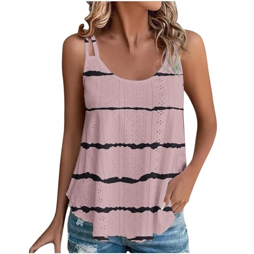 Anzeigen Angebote des Tages Heute Die Discounter Sale Angebote Meine Bestellungen Tank Top Damen Spaghettiträger Tops Ärmellos Tanktops Sommer Oberteile Casual Trägertop mit Öse Stickerei Blusen von NZYIHAO