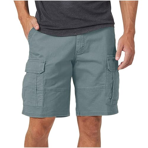 Cargo Shorts Herren Sommer Kurze Hosen Freizeit Cargohose Bermuda Jogginghose Große Größen Hose Kurz Freizeithose Locker Sommerhose Leichte Arbeitshose Männer Stoffhose Sporthose, S-3XL, Marine, L von NZYIHAO