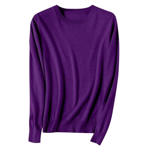 Damen Strickpullover Fledermausärmel Oversized Pullover Rundhalsausschnitt Winter Geripptes Sweatershirt Strickpullover Damen V-Ausschnitt Pullover Winter Sweater Grobstrick Sweatshirt Strickpulli von NZYIHAO