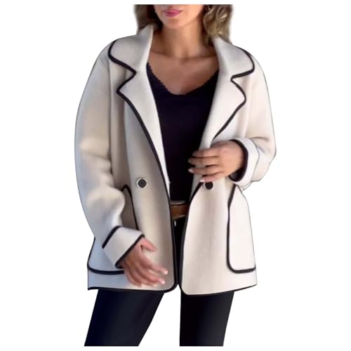 Die Discounter Woll Blazer Damen Winter Strickjacke Elegant Wolljacke Langarm Winterjacke Revers Anzugjacke Einfarbig Wintermantel Große Größen Jacke Locker Mantel Bequem Übergangsjacke Outwear Die Discounter Woll Blazer Damen Winter Strickjacke Elegant Wolljacke Langarm Winterjacke Revers Anzugjacke Einfarbig Wintermantel Große Größen Jacke Locker Mantel Bequem Übergangsjacke Outwear von NZYIHAO