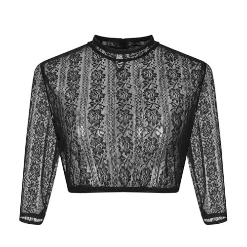 Dirndlbluse Black Friday Angebote 2024 Ab Wann Dirndl Bluse Damen Spitzen Dirndlbluse Elegant Einfarbig Shirt V-Ausschnitt Tops Oktoberfest Trachtenbluse Kurzarm Spitzentop Slim Fit Spitzenbluse von NZYIHAO