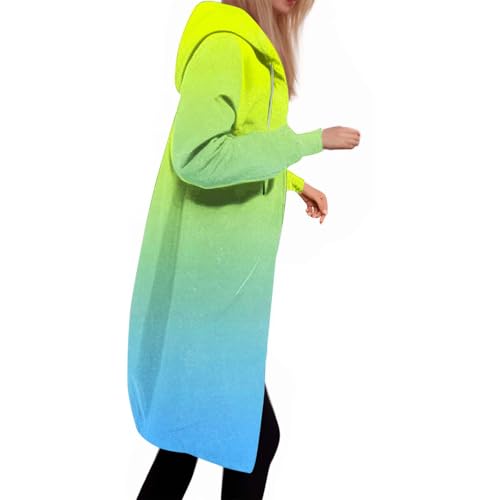 Dünn Zip Hoodie Damen Baumwolle Sweatjacke mit Kapuze Einfarbig Basic Kapuzenjacke Kapuzenpulli Outwear Sweatshirt mit Reißverschluss Lang Sweatjacke Damen Casual Jacke mit Kapuze Langarm Streetwear von NZYIHAO