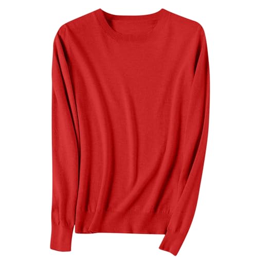 Female Strickpullover V-Ausschnitt Strickpullover Damen V-Ausschnitt Pullover Winter Sweater Grobstrick Sweatshirt Elegant Oberteile Einfarbig Winterpullover Große Größen Langarmshirt Locker Ourwear von NZYIHAO