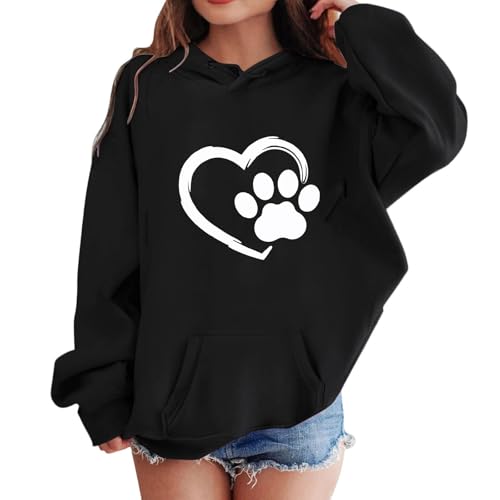 Hoodie Mädchen Pullover Warm Kapuzenpullover Bedrucktes T-Shirt Niedliche Langarmshirts Lässiger Loose Klamotten Weiche Kleidung Hoodie Mädchen Bedruckte Kapuzenpullover Winter Teenager Mädchen von NZYIHAO