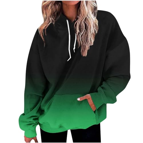 Kapuzenpulli Damen Sale angebote Oversize Hoodie Farbverlauf Langarmshirt mit Kapuze Casual Pullover Langarm Sweatshirt Große Größen Pulli Leichte Kapuzenpullover Basic Longshirt Taschen Sweatshirt Kapuzenpulli Damen Sale angebote Oversize Hoodie Farbverlauf Langarmshirt mit Kapuze Casual Pullover Langarm Sweatshirt Große Größen Pulli Leichte Kapuzenpullover Basic Longshirt Taschen Sweatshirt von NZYIHAO