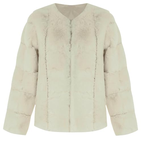 Kunstpelze Mantel Damen Meine Bestellungen Anzeigen Kunstpelze Jacke Damen Casual Einfarbig Winterjacke Dicke Warm Pelzmantel Winter Pelzjacke Kurze Kunstfell Mantel Langarm Wintermantel Flauschig von NZYIHAO