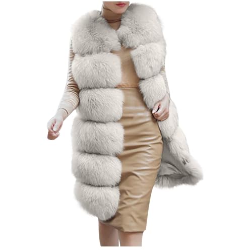 Lange Fellweste Damen Einfarbig Ärmellos Weste Kunstpelz Steppweste Dicke Warme Winterjacke Kunstfell Jacke Locker Pelzmantel Große Größen Felljacke Weicher Wintermantel Pelzjacke Longweste Mantel Lange Fellweste Damen Einfarbig Ärmellos Weste Kunstpelz Steppweste Dicke Warme Winterjacke Kunstfell Jacke Locker Pelzmantel Große Größen Felljacke Weicher Wintermantel Pelzjacke Longweste Mantel von NZYIHAO