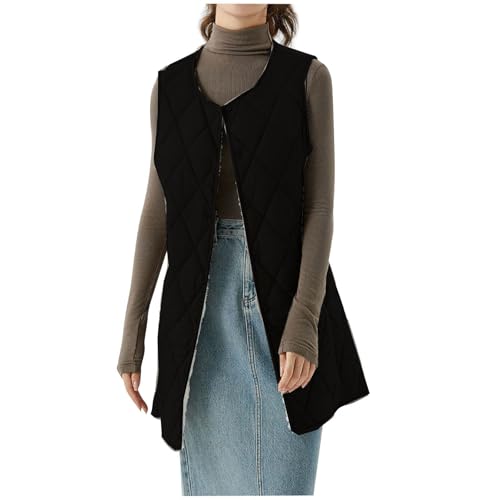 Lange Steppweste Damen Ärmellos Weste mit Kapuze Einfarbig Winterjacke Leichte Jacke Große Größen Wintermantel Reißverschluss Steppjacke Locker Longweste Dünne Steppmantel Kapuzenjacke Taschen Mantel Lange Steppweste Damen Ärmellos Weste mit Kapuze Einfarbig Winterjacke Leichte Jacke Große Größen Wintermantel Reißverschluss Steppjacke Locker Longweste Dünne Steppmantel Kapuzenjacke Taschen Mantel von NZYIHAO
