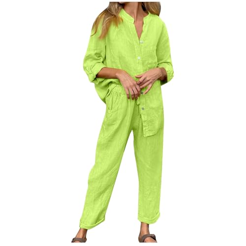 Leinenhose Damen Warehouse deals angebote Zweiteiliges Damen Musselin Hosenanzug Casual Langarmshirt Sommer Bluse Einfarbig Leinenhose Leichte 2 Teiler Set Große Größen Leinenbluse Revers Blusen Leinenhose Damen Warehouse deals angebote Zweiteiliges Damen Musselin Hosenanzug Casual Langarmshirt Sommer Bluse Einfarbig Leinenhose Leichte 2 Teiler Set Große Größen Leinenbluse Revers Blusen von NZYIHAO