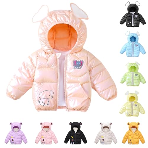 Mädchen Winterjacke, Übergangsjacke Mädchen Winter Niedliche Steppjacke Warme Winterjacke Kinder Winddicht Softshelljacke Casual Kapuzenjacke Leichte Wintermantel Kapuze Outdoorjacke Daunenjacke von NZYIHAO