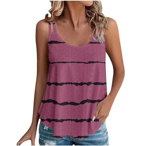 Meine Bestellungen Anzeigen Angebote des Tages Heute Die Discounter Sale Angebote Tank Top Damen Spaghettiträger Tops Ärmellos Tanktops Sommer Oberteile Casual Trägertop mit Öse Stickerei Blusen von NZYIHAO