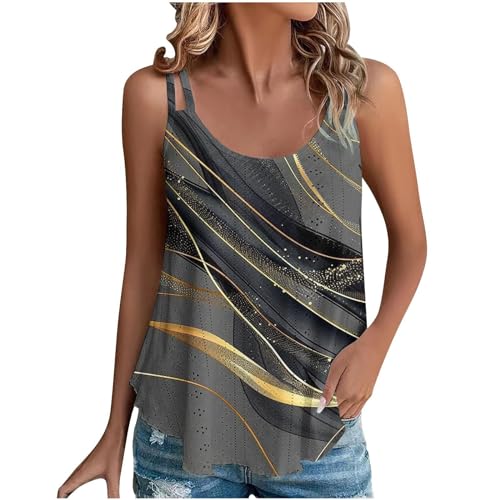 Meine Bestellungen Anzeigen Angebote des Tages Heute Die Discounter Sale Angebote Tank Top Damen Spaghettiträger Tops Ärmellos Tanktops Sommer Oberteile Casual Trägertop mit Öse Stickerei Blusen von NZYIHAO