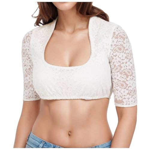 NZYIHAO Dirndl Bluse Damen 3/4 Arm Shirt V-Ausschnitt Dirndlbluse Sexy Spitze Tops Einfarbig Oktoberfest Outfit Festliche Spitzentop Große Größen Tracht Oberteile Trachtenbluse Spitzenbluse S-5XL NZYIHAO Dirndl Bluse Damen 3/4 Arm Shirt V-Ausschnitt Dirndlbluse Sexy Spitze Tops Einfarbig Oktoberfest Outfit Festliche Spitzentop Große Größen Tracht Oberteile Trachtenbluse Spitzenbluse S-5XL von NZYIHAO