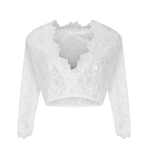 NZYIHAO Dirndl Bluse Damen 3/4 Arm Spitze Shirt V-Ausschnitt Dirndlbluse Sexy Tops Transparentes Outfit Einfarbig Spitzentop Oktoberfest Oberteile Festliche Trachtenbluse Große Größen Spitzenbluse NZYIHAO Dirndl Bluse Damen 3/4 Arm Spitze Shirt V-Ausschnitt Dirndlbluse Sexy Tops Transparentes Outfit Einfarbig Spitzentop Oktoberfest Oberteile Festliche Trachtenbluse Große Größen Spitzenbluse von NZYIHAO