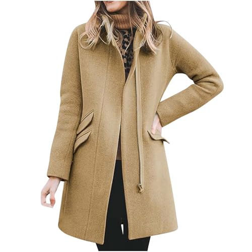 NZYIHAO Mantel Damen Winter Wollmantel Lang Wintermantel Elegant Winterjacke Einfarbig Trenchcoat Wolle Strickmantel Windbreaker mit Gürtel Langarm Jacke Locker Übergangsjacke Wolljacke Dufflecoat NZYIHAO Mantel Damen Winter Wollmantel Lang Wintermantel Elegant Winterjacke Einfarbig Trenchcoat Wolle Strickmantel Windbreaker mit Gürtel Langarm Jacke Locker Übergangsjacke Wolljacke Dufflecoat von NZYIHAO