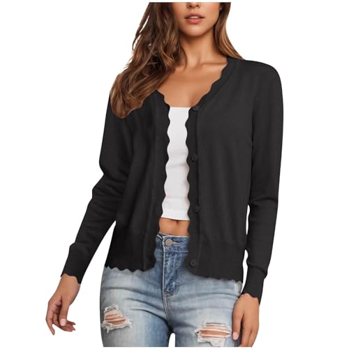 NZYIHAO Strickjacke Damen mit Knöpfen und V Ausschnitt Leichte und sommerliche Cardigan Eleganter Übergangsjacke NZYIHAO Strickjacke Damen mit Knöpfen und V Ausschnitt Leichte und sommerliche Cardigan Eleganter Übergangsjacke von NZYIHAO