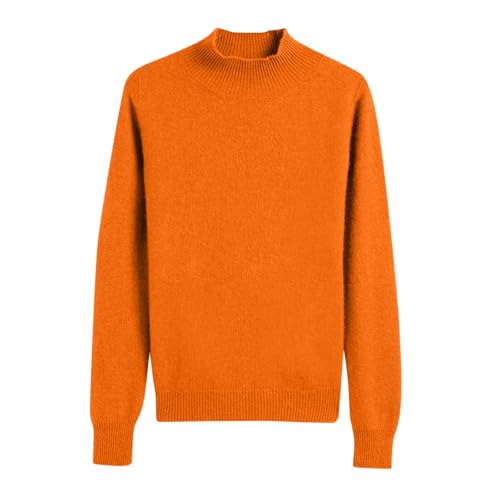 NZYIHAO Strickpullover Damen Rollkragen Pullover Winter Sweater Grobstrick Sweatshirt Elegant Oberteile Einfarbig Winterpullover Große Größen Langarmshirt Locker Pulli Langarm Longshirt Longpullover von NZYIHAO
