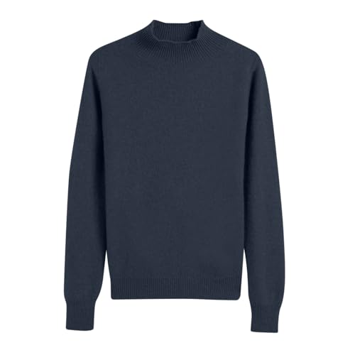NZYIHAO Strickpullover Damen Rollkragen Pullover Winter Sweater Grobstrick Sweatshirt Elegant Oberteile Einfarbig Winterpullover Große Größen Langarmshirt Locker Pulli Langarm Longshirt Longpullover von NZYIHAO