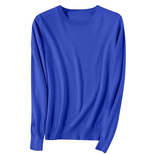 Strickpullover Damen Die Discounter Strickpullover Damen V-Ausschnitt Pullover Winter Sweater Grobstrick Sweatshirt Elegant Oberteile Einfarbig Winterpullover Große Größen Langarmshirt Locker Ourwear von NZYIHAO