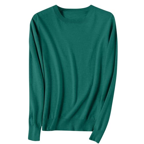 Strickpullover Damen Die Discounter Strickpullover Damen V-Ausschnitt Pullover Winter Sweater Grobstrick Sweatshirt Elegant Oberteile Einfarbig Winterpullover Große Größen Langarmshirt Locker Ourwear von NZYIHAO