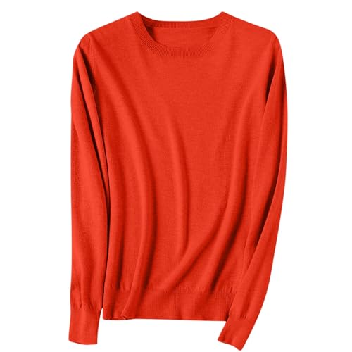 Strickpullover Damen Die Discounter Strickpullover Damen V-Ausschnitt Pullover Winter Sweater Grobstrick Sweatshirt Elegant Oberteile Einfarbig Winterpullover Große Größen Langarmshirt Locker Ourwear von NZYIHAO