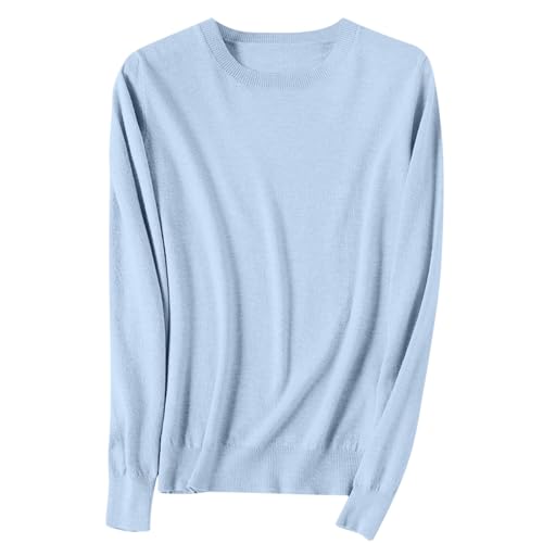 Strickpullover Damen Die Discounter Strickpullover Damen V-Ausschnitt Pullover Winter Sweater Grobstrick Sweatshirt Elegant Oberteile Einfarbig Winterpullover Große Größen Langarmshirt Locker Ourwear von NZYIHAO