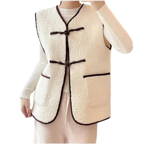 Teddy Weste Damen Ärmellos Kurze Fleeceweste Einfarbig Winterjacke V-Ausschnitt Jacke Westen Herbst Winter Übergangsjacke Damenweste Mantel Leichte Fleecejacke Teddyjacke Black Friday Angebote 2023 Teddy Weste Damen Ärmellos Kurze Fleeceweste Einfarbig Winterjacke V-Ausschnitt Jacke Westen Herbst Winter Übergangsjacke Damenweste Mantel Leichte Fleecejacke Teddyjacke Black Friday Angebote 2023 von NZYIHAO