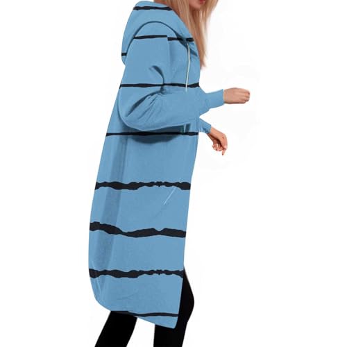 sweatjacke damen warehouse deals angebote Lang Sweatjacke Damen Casual Jacke mit Kapuze Langarm Übergangsjacke Einfarbig/Farbverlauf Kapuzenjacke Zipper Hoodie Locker Pullover Leichte Streetwear von NZYIHAO