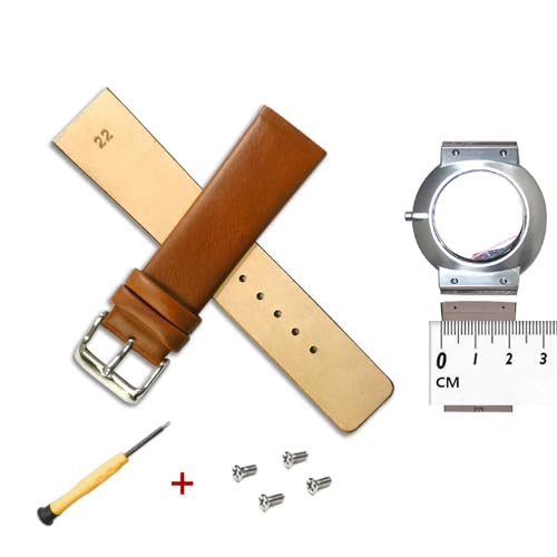 NZZXTO Replacement Leather Watch Band for Skagen Bering Unisex Watches with Screw （28mm Light brown von NZZXTO