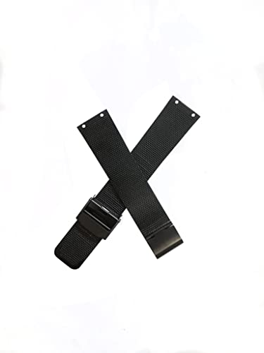 NZZXTO Replacement Watch Band for r Bering Unisex Watch with Screw 20mm (hole spacing 12MM) （20mm Black von NZZXTO
