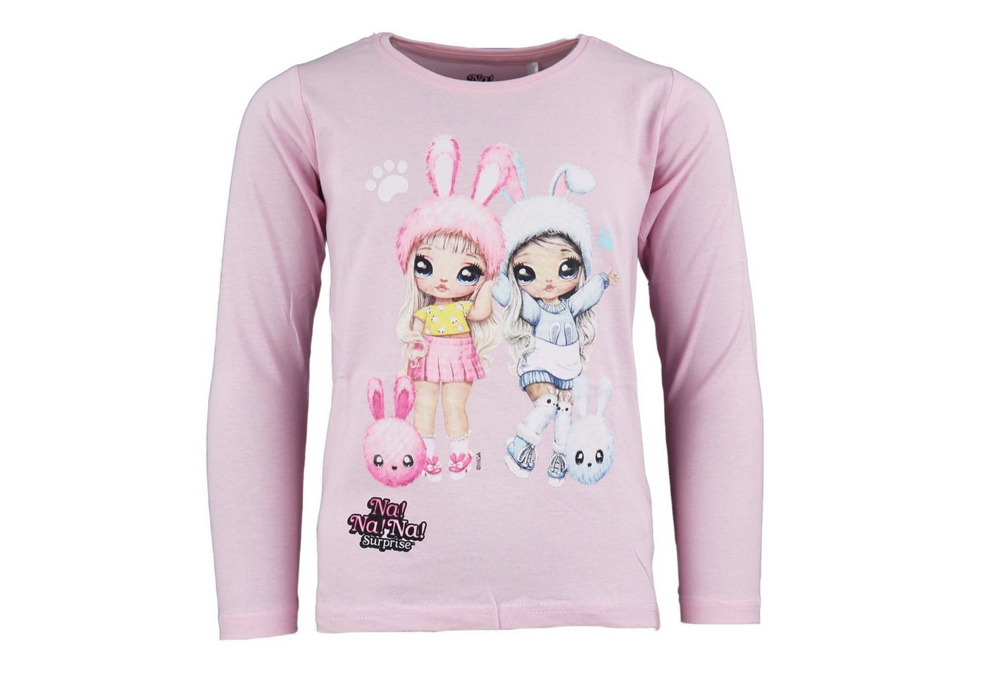 Na! Na! Na! Surprise Langarmshirt NA NA NA Surprise Girls Kinder Mädchen Shirt Gr. 104 bis 134, 100% Baumwolle, Rosa oder Weiß von Na! Na! Na! Surprise