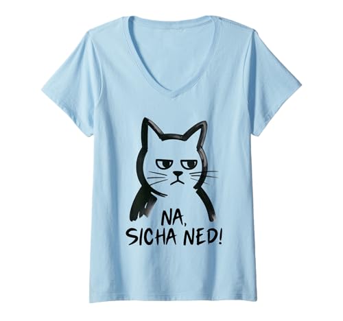 Damen NA Sicha Ned T-Shirt mit V-Ausschnitt Damen NA Sicha Ned T-Shirt mit V-Ausschnitt von Na Sicha Ned