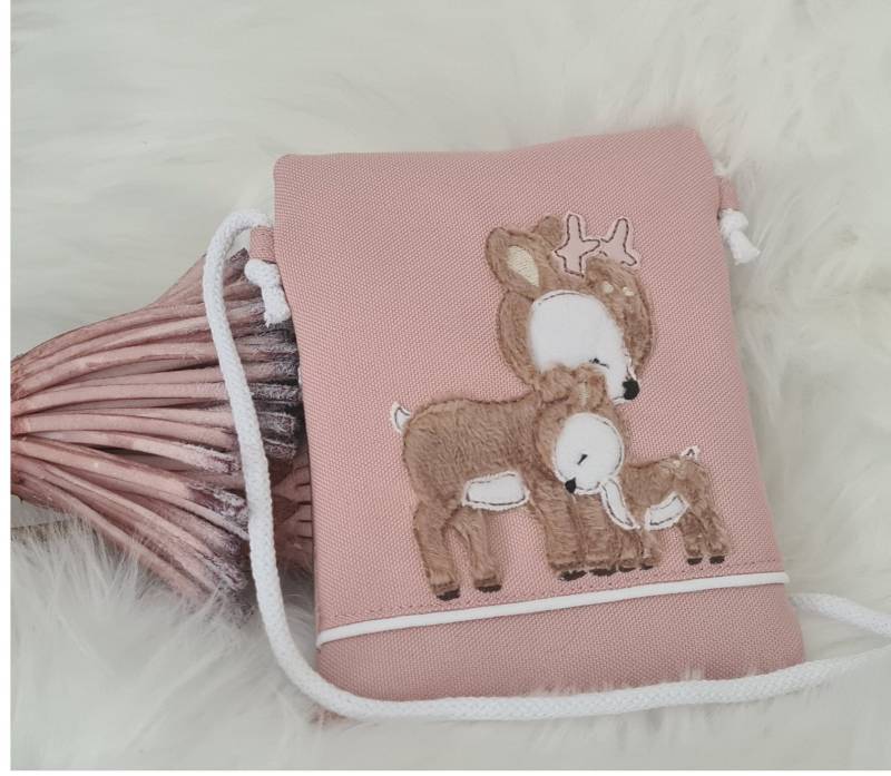 Kinder Umhängegeldbeutel, Bestickt, Handgemacht von NaFloMa