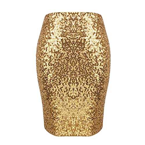 Bleistiftrock Damen Lang Glitzer - Glitzer Rock Damen Pailetten Gold - Rockabilly Enger Rock - Stretch Abendrock Party Knielang Eng Midirock Figurbetont Sommer Midi Sommerrock Glänzender Rock Elegant Bleistiftrock Damen Lang Glitzer - Glitzer Rock Damen Pailetten Gold - Rockabilly Enger Rock - Stretch Abendrock Party Knielang Eng Midirock Figurbetont Sommer Midi Sommerrock Glänzender Rock Elegant von NaLatia