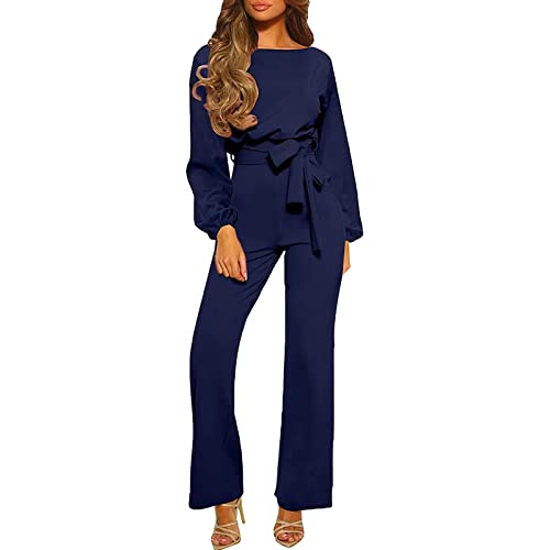 NaLatia Damen Elegant Jumpsuit Overall Hosenanzug Playsuit Romper Festlich Sommer O-Ausschnitt von NaLatia