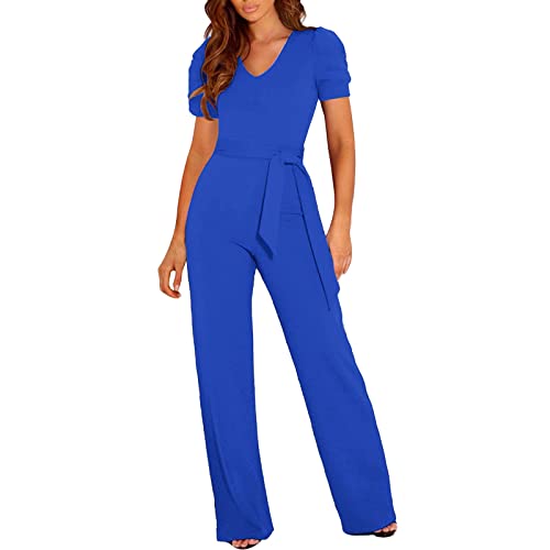 NaLatia Damen Elegant Jumpsuit Overall Hosenanzug Playsuit Romper Festlich Sommer O-Ausschnitt von NaLatia